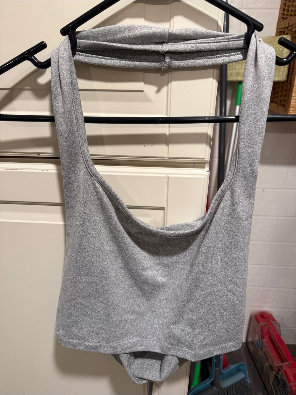 Shein Gray halter top Crop Tank Top size large 6:11